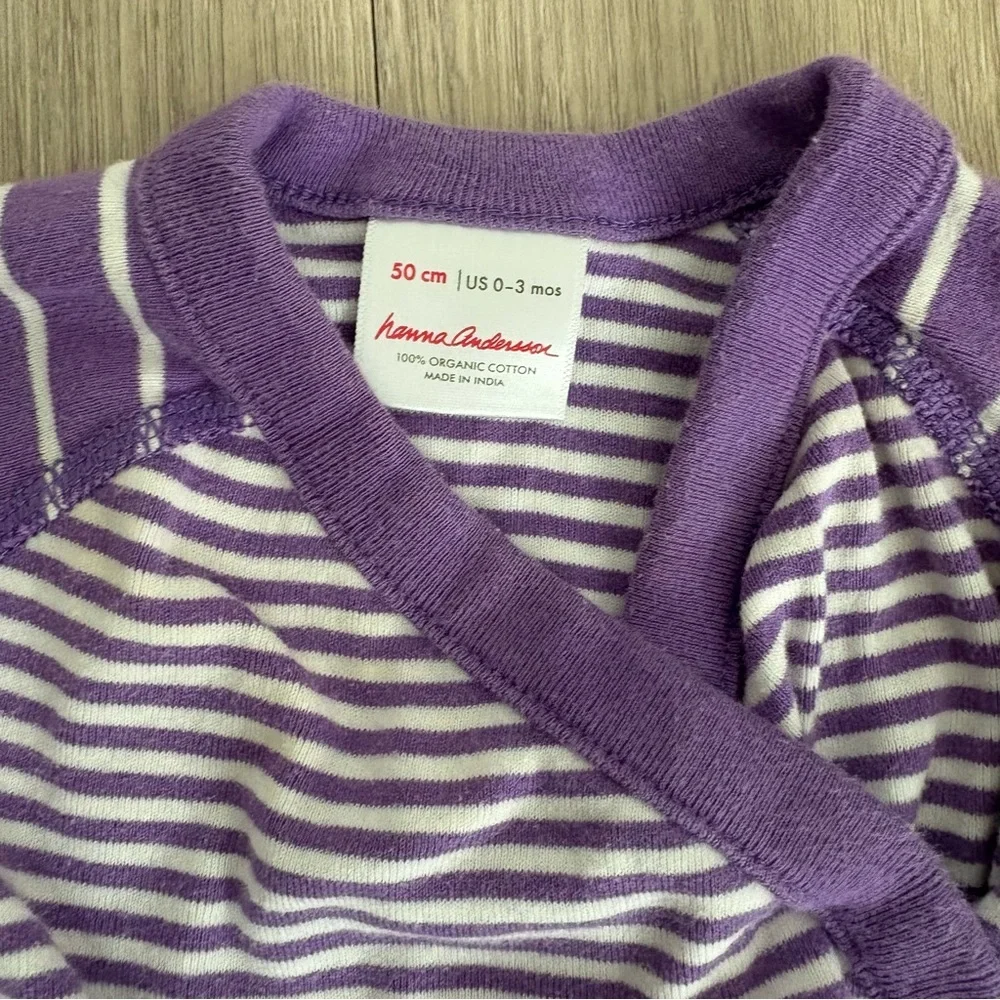 Hanna Andersson Baby Kids One Pieces Purple Blue 100% Organic Cotton 2 Piece